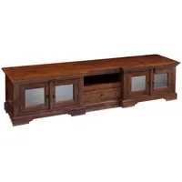 Massivmoebel24 TV-Board Akazie 210x50x50 nougat lackiert Oxford #339