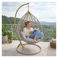 Estexo Hängesessel mit Gestell Beige/Grau