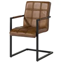 MASSIVMOEBEL24.DE Stuhl Echtleder 51x62x79 braun IRON LABEL #24, 2er