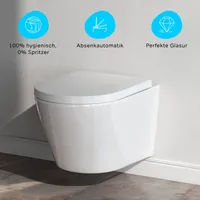 AM.PM Hänge-WC mit WC-Sitz Weiß spülrandlos