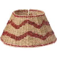 Beliani Weihnachtsbaumkragen Hiver Seegras Rot 43 cm