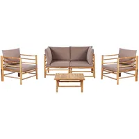Beliani Cerreto Loungeset 4-Sitzer taupe