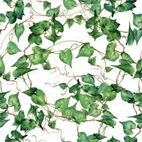 Ti-Flair Servietten Papier 33x33cm 3-lagig Efeublätter 20 Stück Weiß