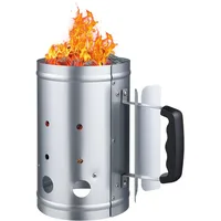 Vevor Anzündkamin 1,8 kg Stahl silber