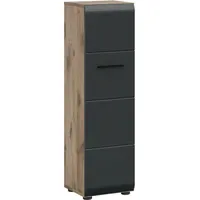 WELLTIME Stauraumschrank WELLTIME, nox oak nb, schwarz matt, B:30cm