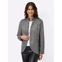Inspirationen Shirtjacke INSPIRATIONEN "Sweatjacke", Damen, Gr. 48, grau, 100%
