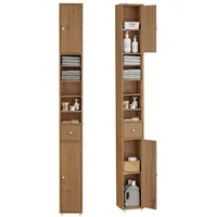 SoBuy Hochschrank, Hellbraun, Holzwerkstoff, 20x180x20 cm, Badezimmer, Badezimmerschränke, Hochschränke