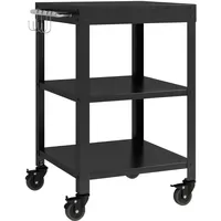 Casa.pro Servierwagen Bolognano Stahl 81x50x50 cm Schwarz