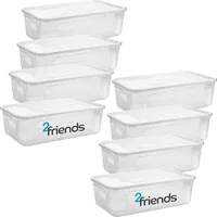 Centi Aufbewahrungsbox 5 L 8-tlg. transparent