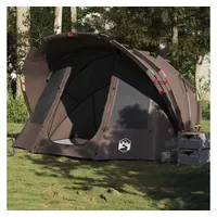 VidaXL Kuppelzelt Angelzelt 5 Personen Braun