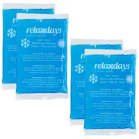 Relaxdays 20x Kühlpads rechteckig blau Weiß,Blau