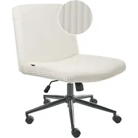 Beliani Schreibtischstuhl GEDDES Cord Weiß