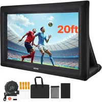 Vevor aufblasbare Filmleinwand Projektion Beamer Leinwand aus 600D, Projektionsleinwand