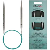 KnitPro 36123 Rundstricknadel Mindful 6,00 mm englisch, Blaugrün, 6