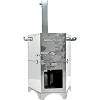Grillpeter Feuerofen Batyr Ofen Edelstahl 2mm mit Rauchrohr