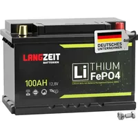 LANGZEIT Batterien LiFePO4 100Ah 12V Lithium Batterie Wohnmobil