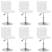 VidaXL Esszimmerstuhl Kunstleder weiß 6er Set
