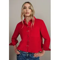 STREET ONE Damen 3412372 Cord Hemdbluse, Racing red, 42