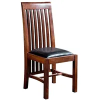 Massivmoebel24 Holzstuhl Akazie schwarz nougat