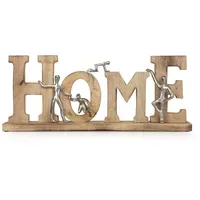 Moritz Dekofigur Home 24 cm aus Mangoholz und Aluminium