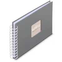 Hama Fine Art", 24x17 cm, 50 weiße Seiten, Steingrau