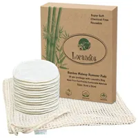 Lorandos waschbare Abschminkpads (20 Stück mit waschbarem Netzbeutel) Umweltfreundliche