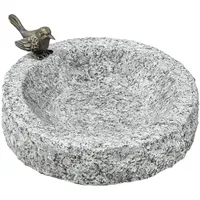 Dehner Granit-Vogeltränke, ca. Ø30/H7 cm, grau