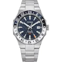 Citizen NB6034-58L Herrenuhr Automatik Series 8 GMT Stahl/Blau