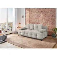 Jockenhöfer Schlafsofa grau mit Bettkasten Federkern 207 cm, &