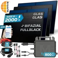 Sunniva Balkonkraftwerk Full Black Bifazial 800 W inkl. 4