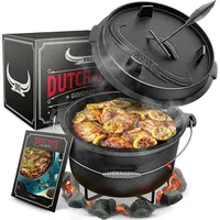 Amandi Dutch Oven 7 L Gusseisen schwarz