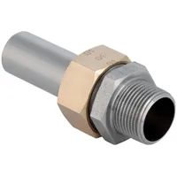 Geberit Mapress Edelstahl Übergangsverschr. mit AG und Einschubende d22-R3/4