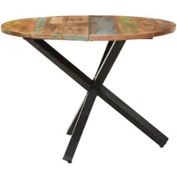 VidaXL Esstisch Rund 100x100x75 cm Altholz Massiv