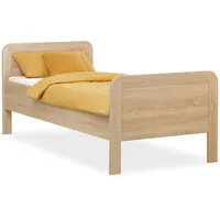 Homestyle4u Komfortbett 90x200 Bett Senioren Seniorenbett Komforthöhe Natur Holz