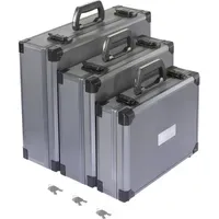 TOOLCRAFT Universal Werkzeug-Pilotenkoffer unbestückt 3-teilig grau 44,5 x 36