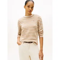 Tommy Hilfiger Slim Fit Strickpullover aus reiner Wolle, Camel,