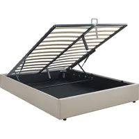 [en.casa] Polsterbett Nola 140x200 cm Leinen Beige