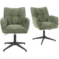 Dubi möbel Bürostuhl, Grün, Textil, 59x81x66 cm, Arbeitszimmer, Besucherstühle