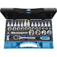 HAZET Steckschlüssel-Sortiment, 1/2-Zoll-Vierkant, 32-teilig