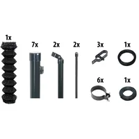 Garden 'n' more Maschendrahtzaun 1500 x 100 cm Grau/Schwarz