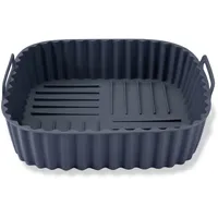 Fackelmann Silikonform für Heißluftfritteuse 19 cm Eckig Aschgrau