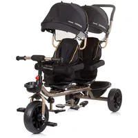 Babyshoppen Geschwisterdreirad Hip Hop, Schiebegriff, Sitze 360° drehbar, Gurte