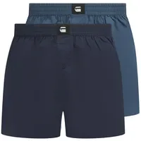 G-Star Web-Boxershorts ELM Woven Boxers 2er Pack Dunkelblau L