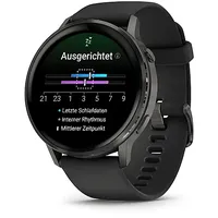 Garmin Venu 4 45 mm Schwarz/Schiefergrau Silikon Armband Grau
