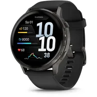 Garmin Venu 4 45 mm Schwarz/Schiefergrau Silikon Armband Grau