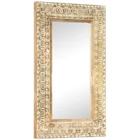 VidaXL Spiegel Handgeschnitzt 80x50x2,6 cm Massivholz Mango