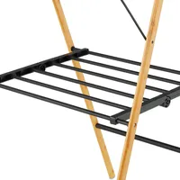 Relaxdays Klappbarer Wäscheständer 10 m schwarz