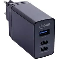 InLine 3-Port TravelCharge 65W USB-Netzteil, 2x USB-C 1x USB-A