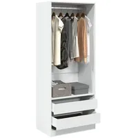 VidaXL Kleiderschrank 80x50x200 cm weiß