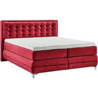 Musterring Boxspringbett MUSTERRING "Dubai", rot (d 521 rot), B:217cm